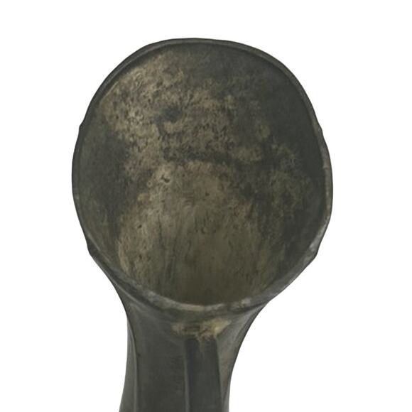 Vintage Silver Plated Tarnished Patina Scrollwork Bud Vase Mini Pitcher w Handle - Picture 3 of 5